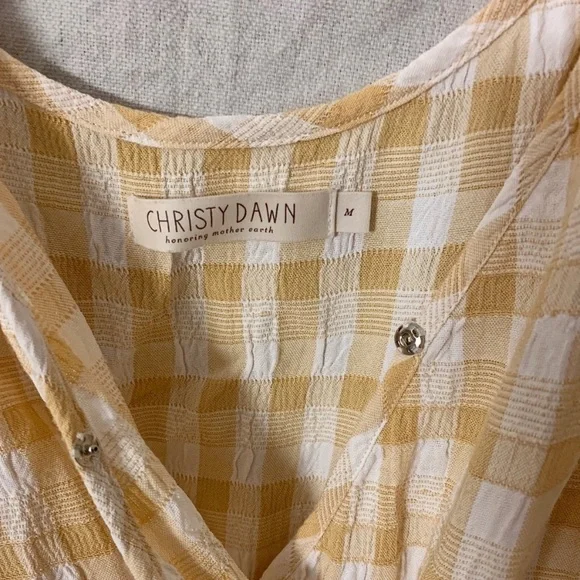 Priced to Sell - Christy Dawn Yellow and White Plaid Jumpsuit - Picture 8 of 12